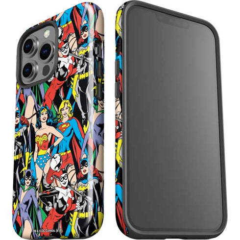 DC Comics Wonder Woman DC Bombshells Characters Pattern iPhone 15 Pro Impact Case