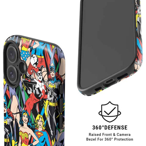 DC Comics Wonder Woman DC Bombshells Characters Pattern iPhone 16 Magsafe Impact Case