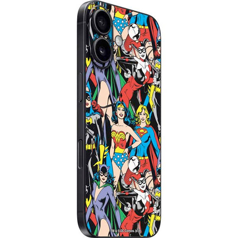 DC Comics Wonder Woman DC Bombshells Characters Pattern iPhone 16 Plus Skin