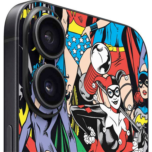 DC Comics Wonder Woman DC Bombshells Characters Pattern iPhone 16 Plus Skin
