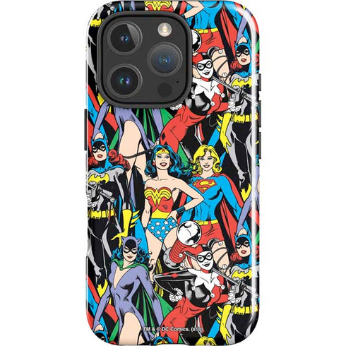 DC Comics Wonder Woman DC Bombshells Characters Pattern iPhone 16 Pro Impact Case