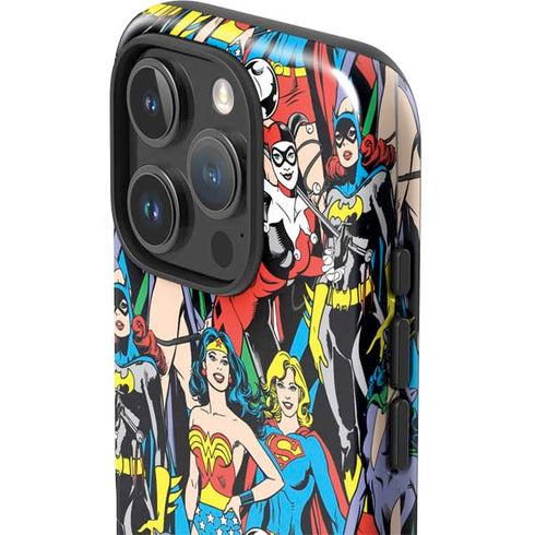 DC Comics Wonder Woman DC Bombshells Characters Pattern iPhone 16 Pro Impact Case