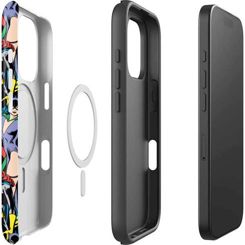 DC Comics Wonder Woman DC Bombshells Characters Pattern iPhone 16 Pro Magsafe Impact Case
