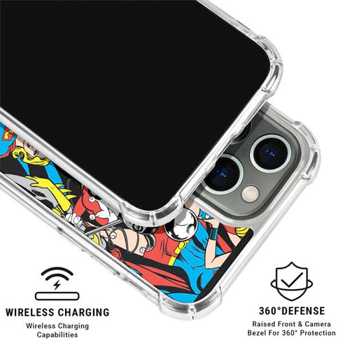DC Comics Wonder Woman DC Bombshells Characters Pattern iPhone 16 Pro Max Clear Case