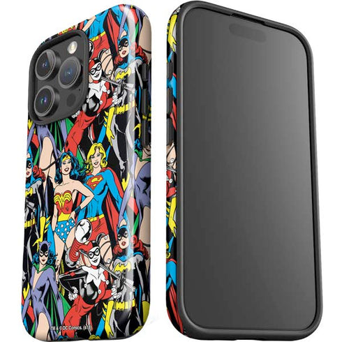 DC Comics Wonder Woman DC Bombshells Characters Pattern iPhone 16 Pro Max Impact Case