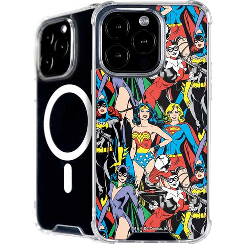 DC Comics Wonder Woman DC Bombshells Characters Pattern iPhone 16 Pro Max MagSafe Case