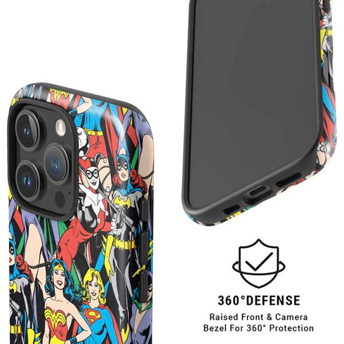 DC Comics Wonder Woman DC Bombshells Characters Pattern iPhone 16 Pro Max Magsafe Impact Case