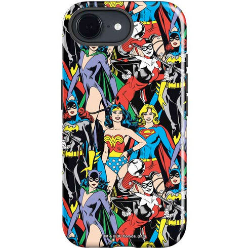DC Comics Wonder Woman DC Bombshells Characters Pattern iPhone 16e Impact Case