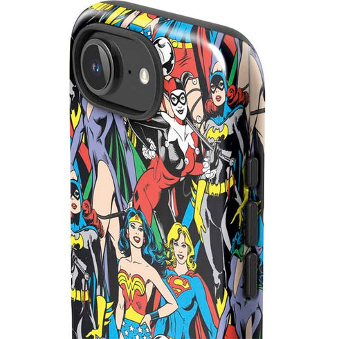 DC Comics Wonder Woman DC Bombshells Characters Pattern iPhone 16e Impact Case