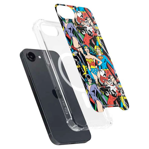 DC Comics Wonder Woman DC Bombshells Characters Pattern iPhone 16e MagSafe Case
