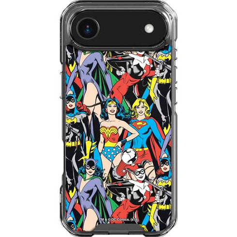 DC Comics Wonder Woman DC Bombshells Characters Pattern iPhone 17 Air Clear Case