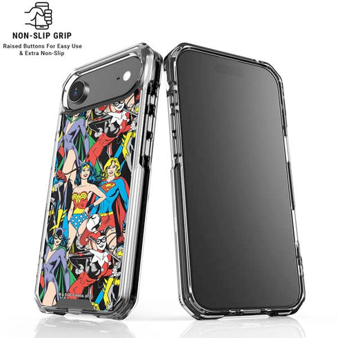 DC Comics Wonder Woman DC Bombshells Characters Pattern iPhone 17 Air Clear Case