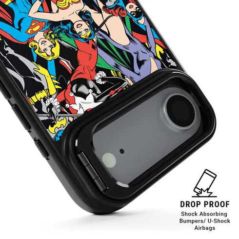 DC Comics Wonder Woman DC Bombshells Characters Pattern iPhone 17 Air Kickstand Case