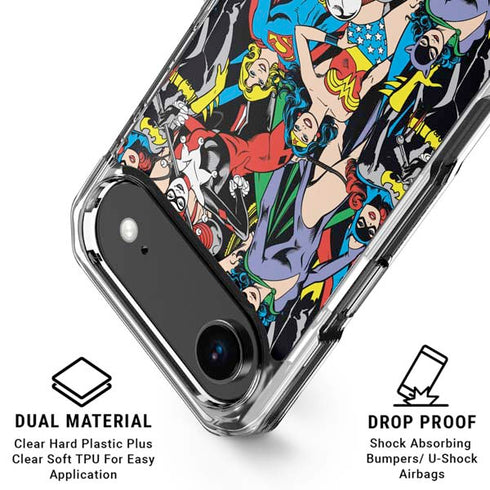 DC Comics Wonder Woman DC Bombshells Characters Pattern iPhone 17 Air MagSafe Case