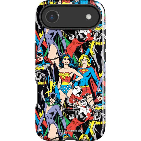 DC Comics Wonder Woman DC Bombshells Characters Pattern iPhone 17 Air Magsafe Impact Case