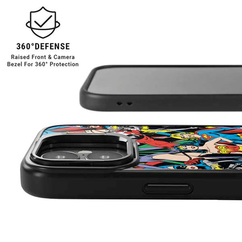 DC Comics Wonder Woman DC Bombshells Characters Pattern iPhone 17 Kickstand Case