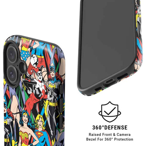 DC Comics Wonder Woman DC Bombshells Characters Pattern iPhone 17 Magsafe Impact Case