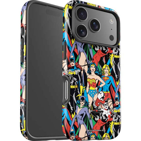 DC Comics Wonder Woman DC Bombshells Characters Pattern iPhone 17 Pro Impact Case
