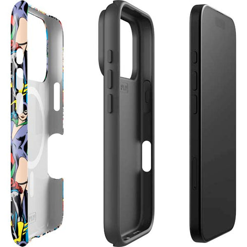 DC Comics Wonder Woman DC Bombshells Characters Pattern iPhone 17 Pro Magsafe Impact Case