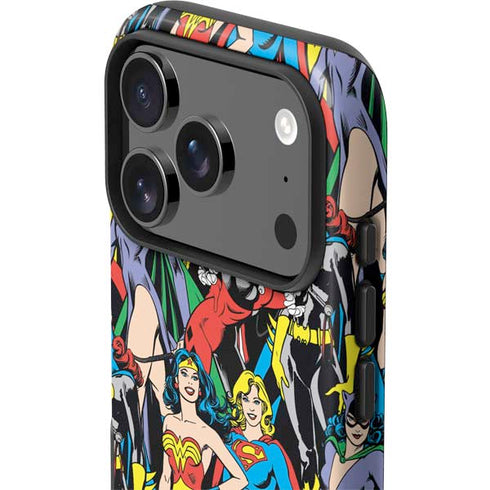 DC Comics Wonder Woman DC Bombshells Characters Pattern iPhone 17 Pro Max Impact Case