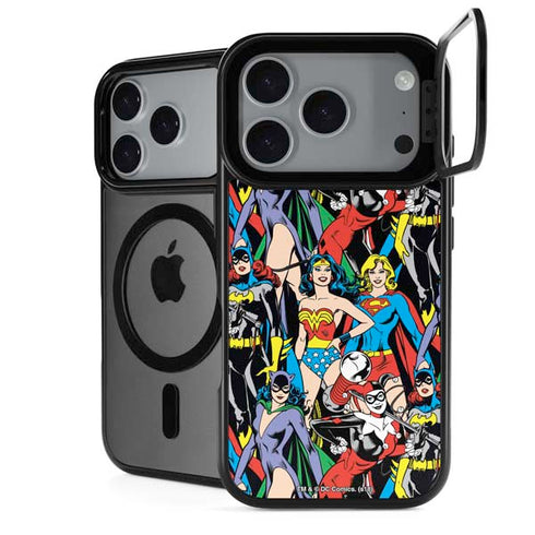 DC Comics Wonder Woman DC Bombshells Characters Pattern iPhone 17 Pro Max Kickstand Case