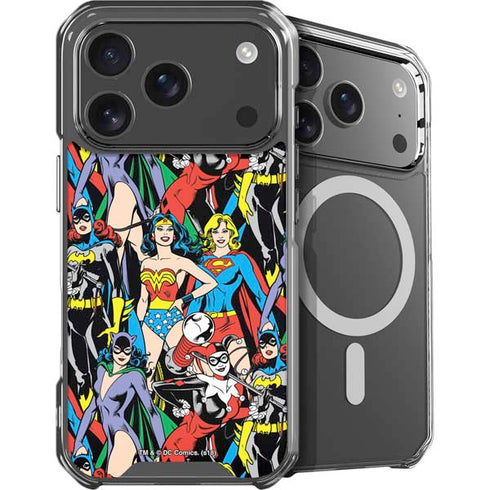 DC Comics Wonder Woman DC Bombshells Characters Pattern iPhone 17 Pro Max MagSafe Case