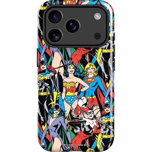 DC Comics Wonder Woman DC Bombshells Characters Pattern iPhone 17 Pro Max Magsafe Impact Case