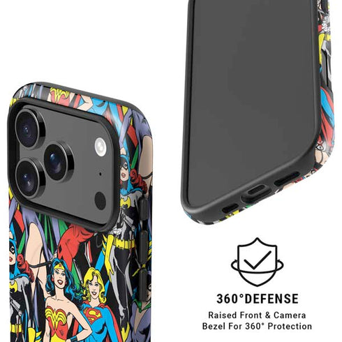 DC Comics Wonder Woman DC Bombshells Characters Pattern iPhone 17 Pro Max Magsafe Impact Case