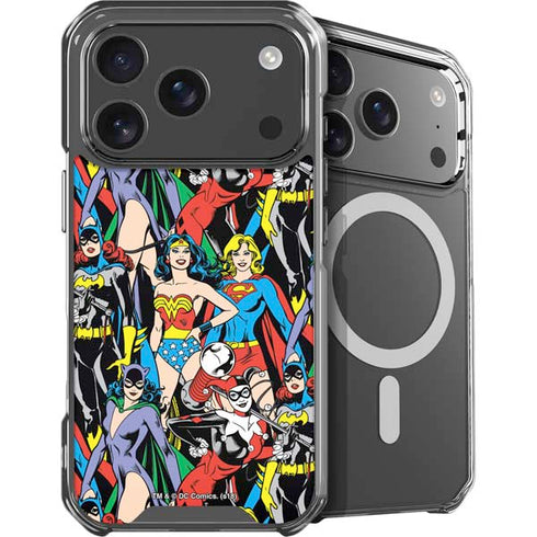 DC Comics Wonder Woman DC Bombshells Characters Pattern iPhone 18 Pro Max MagSafe Case