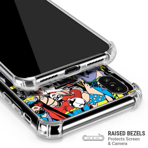 DC Comics Wonder Woman DC Bombshells Characters Pattern iPhone X/XS Clear Case