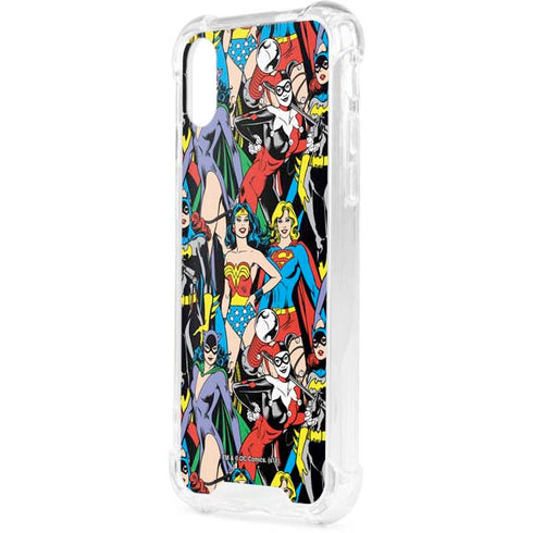 DC Comics Wonder Woman DC Bombshells Characters Pattern iPhone XS Clear Case