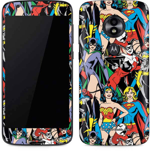 DC Comics Wonder Woman DC Bombshells Characters Pattern Moto E5 Play Skin