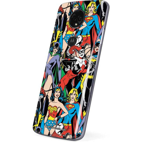 DC Comics Wonder Woman DC Bombshells Characters Pattern Moto E5 Plus Skin