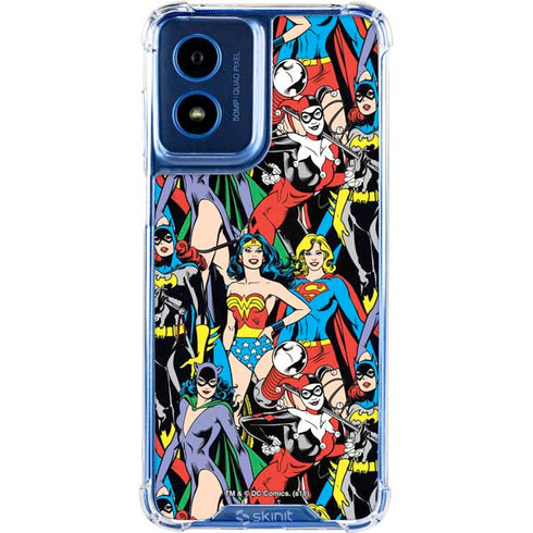 DC Comics Wonder Woman DC Bombshells Characters Pattern Moto G 5G (2024) Clear Case