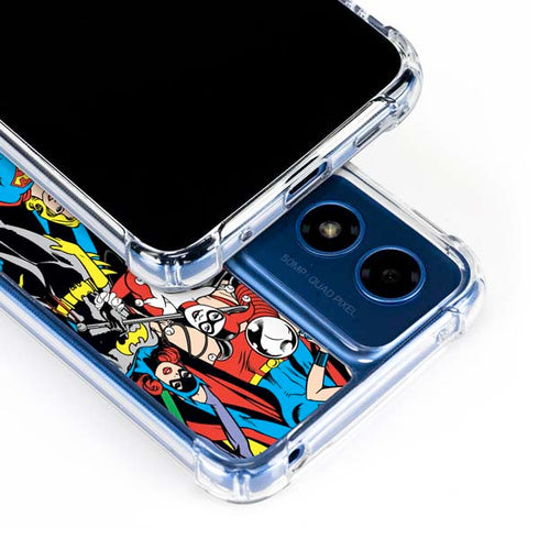 DC Comics Wonder Woman DC Bombshells Characters Pattern Moto G Play 4G (2024) Clear Case