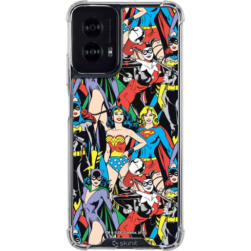 DC Comics Wonder Woman DC Bombshells Characters Pattern Moto G Power 5G (2024) Clear Case