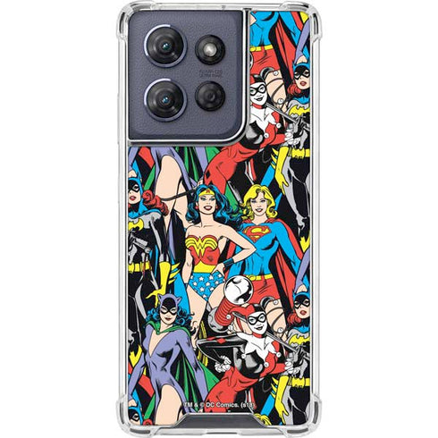 DC Comics Wonder Woman DC Bombshells Characters Pattern Moto G Power 5G (2025) Clear Case