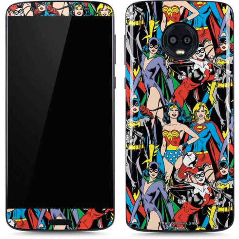 DC Comics Wonder Woman DC Bombshells Characters Pattern Moto G6 Skin