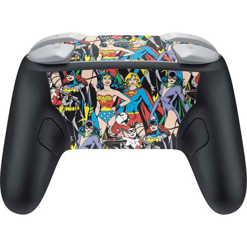 DC Comics Wonder Woman DC Bombshells Characters Pattern Nintendo Switch 2 (2025) Pro Controller Skin