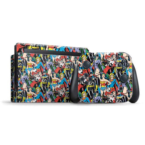 DC Comics Wonder Woman DC Bombshells Characters Pattern Nintendo Skins