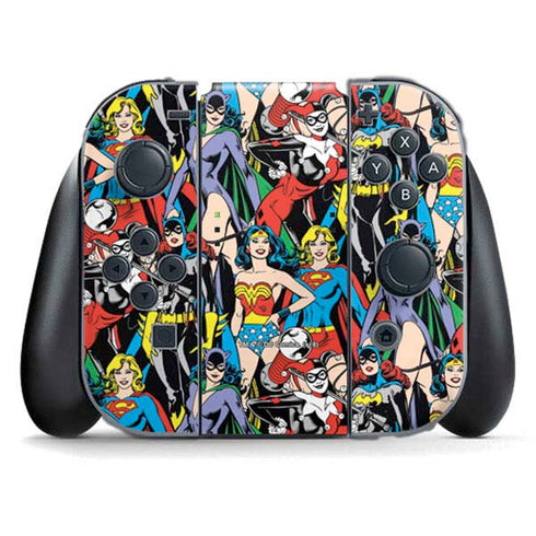 DC Comics Wonder Woman DC Bombshells Characters Pattern Nintendo Skins