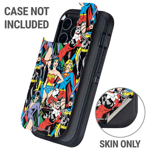 DC Comics Wonder Woman DC Bombshells Characters Pattern Otterbox Defender iPhone Skin
