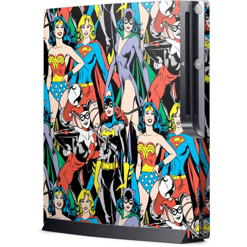 DC Comics Wonder Woman DC Bombshells Characters Pattern Playstation 3 & PS3 Slim Skin