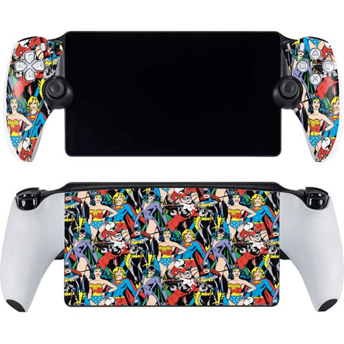 DC Comics Wonder Woman DC Bombshells Characters Pattern PlayStation Portal Remote Player Skin