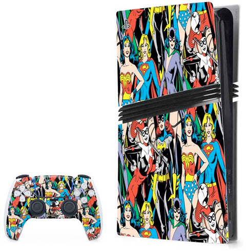 DC Comics Wonder Woman DC Bombshells Characters Pattern PlayStation PS5 Skins