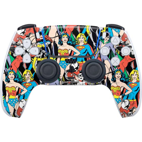 DC Comics Wonder Woman DC Bombshells Characters Pattern PlayStation PS5 Skins