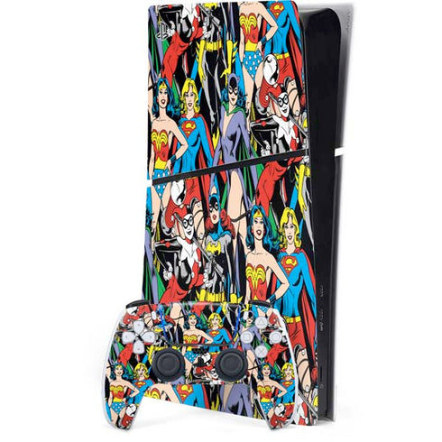 DC Comics Wonder Woman DC Bombshells Characters Pattern PlayStation PS5 Skins