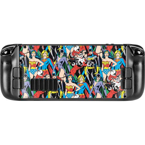 DC Comics Wonder Woman DC Bombshells Characters Pattern Steam Deck Handheld Gaming Computer OLED Skin