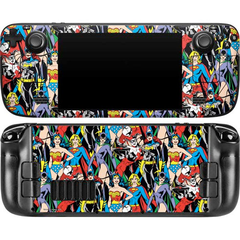 DC Comics Wonder Woman DC Bombshells Characters Pattern Steam Deck Handheld Gaming Computer Skin