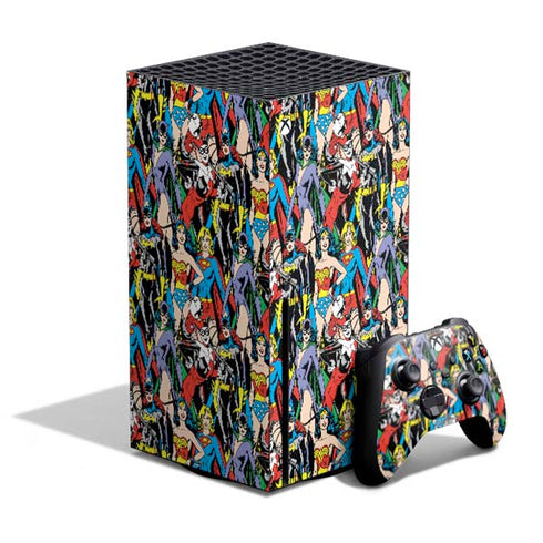 DC Comics Wonder Woman DC Bombshells Characters Pattern Xbox Series X Bundle Skin